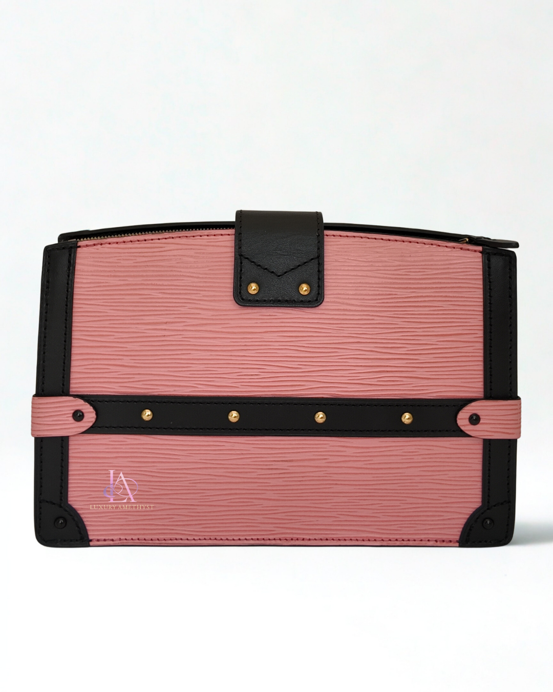 LV Trunk Clutch Micro Epi Pink