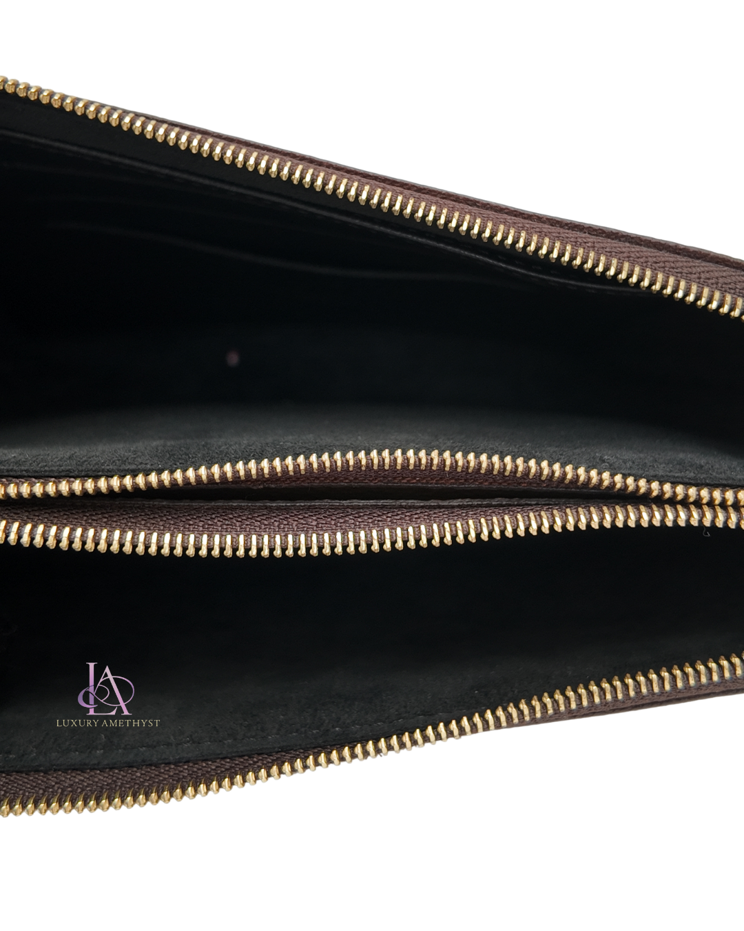 LV Double Zip Reverse Monogram Canvas Sling Pochette