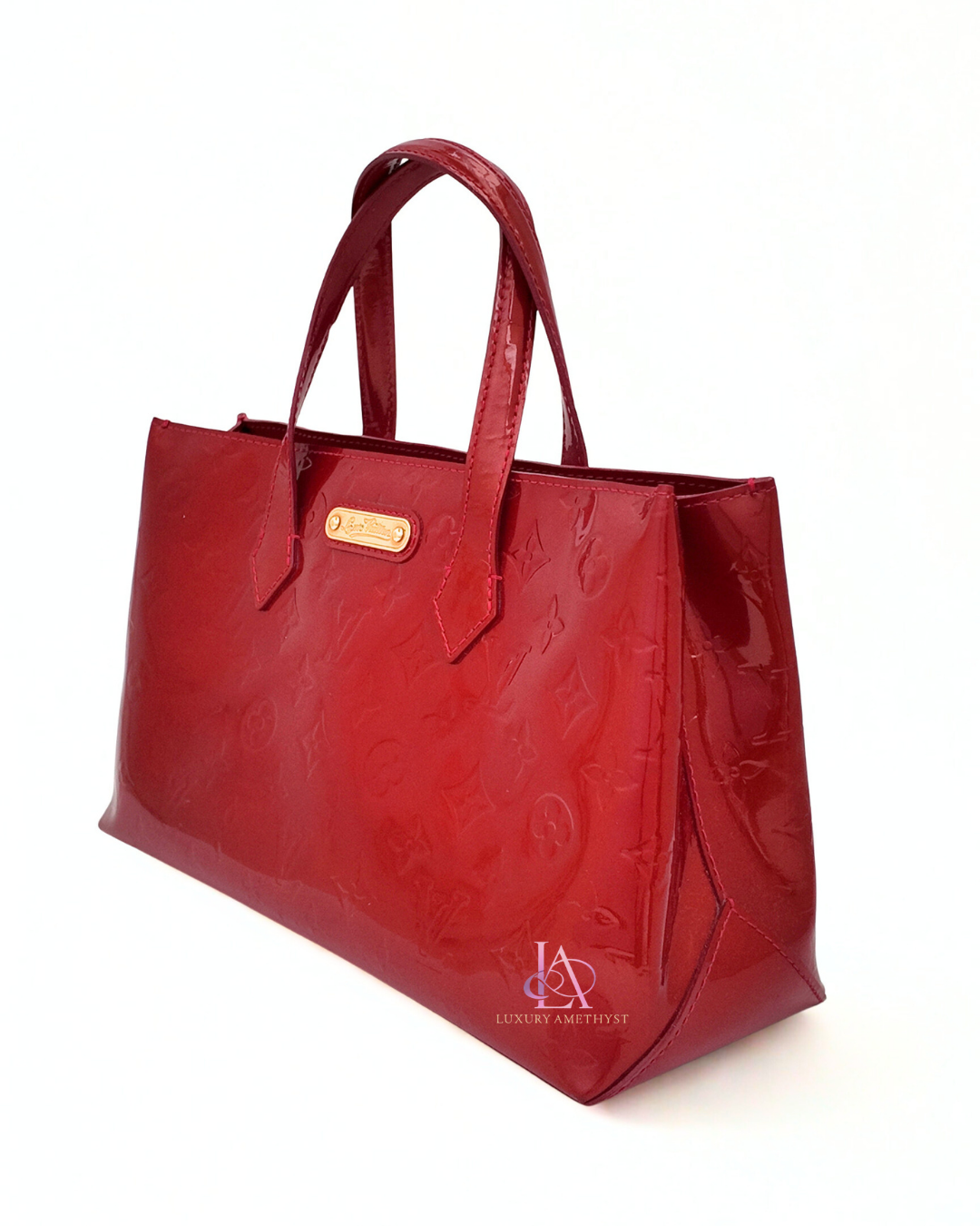 LV Vernis Handbag Red