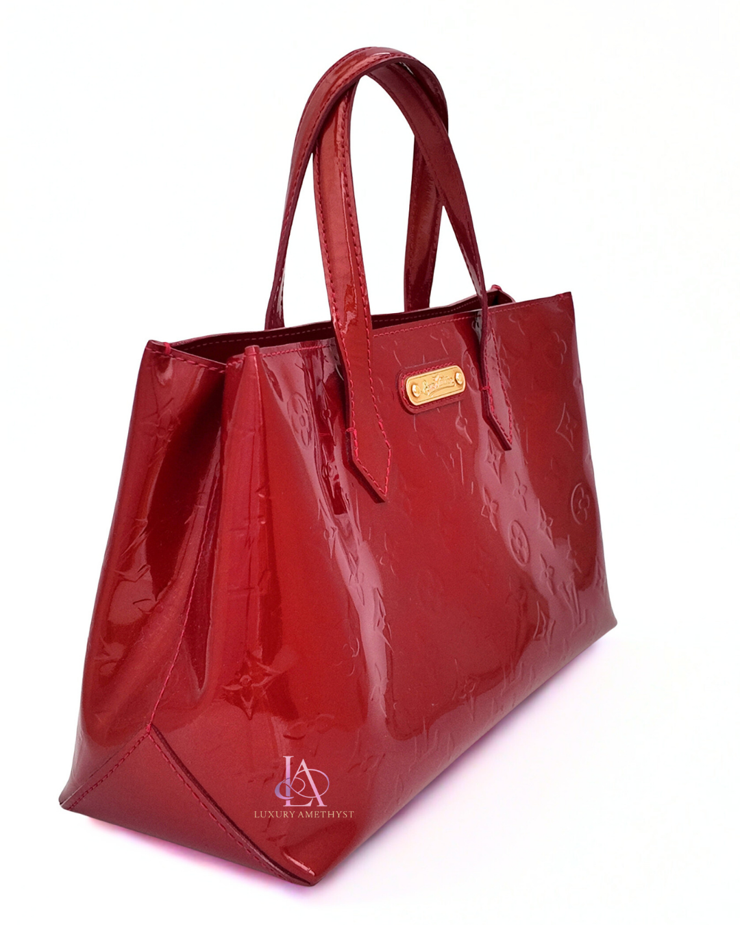 LV Vernis Handbag Red