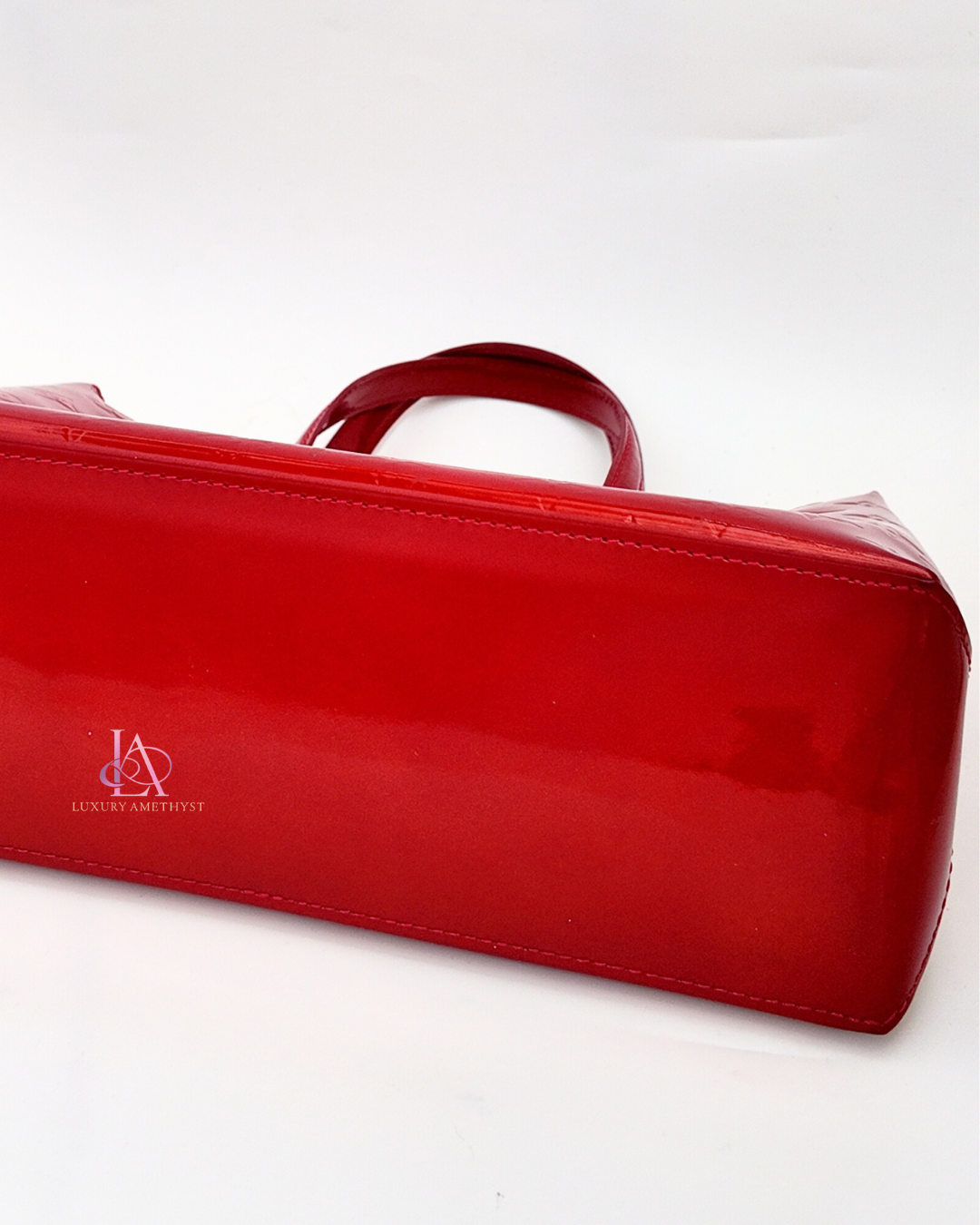 LV Vernis Handbag Red