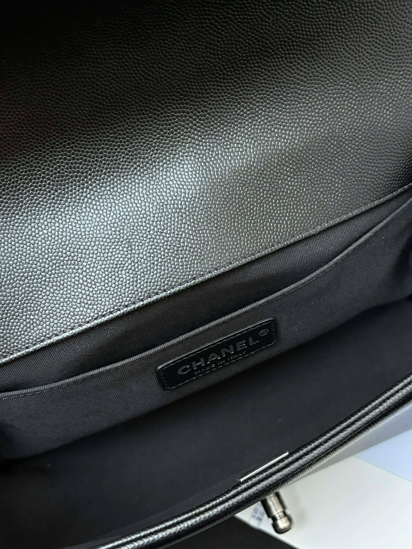 Chanel leboy old medium caviar rhw micro