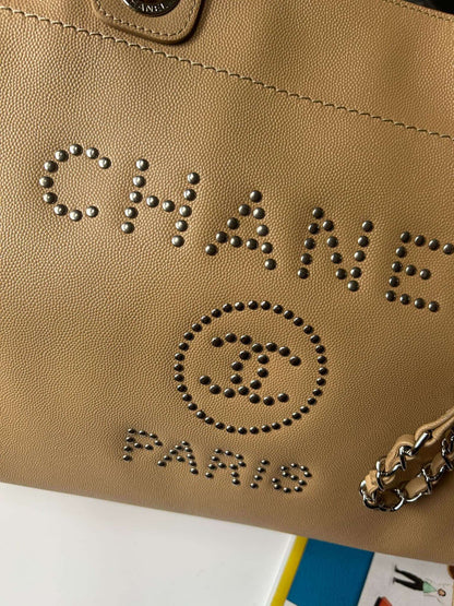 Deauvill large tote&nbsp;beige rank A authenticity card 25439386