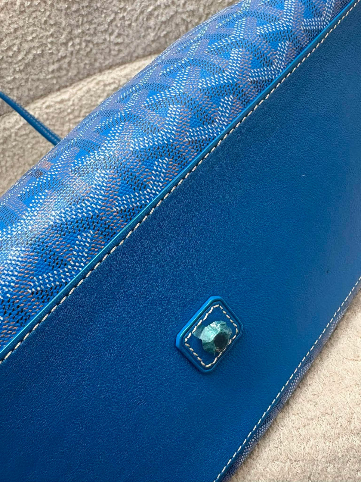 Goyard Goyardine Marquises Tote Sky Blue rank A