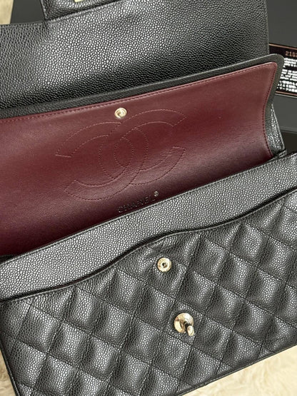 Chanel Jumbo Flap Black Caviar Shw Series 21624403