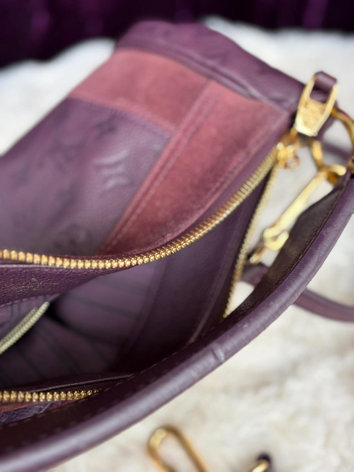 Louis Vuitton Aube Monogram Empreinte Leather Audacieuse Bag micro