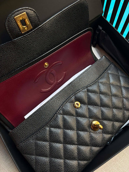 Chanel double flap black ghw micro H9PA0C2J rank A