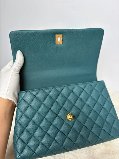 Chanel coco med lizard handle ghw series 28237389