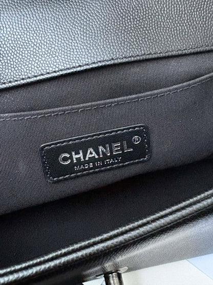 Chanel leboy old medium caviar rhw micro