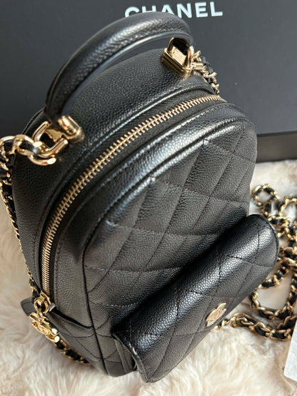 Chanel Mini Backpack Black Caviar Micro T90LAH95