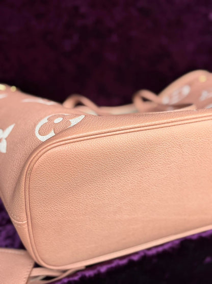 Louis Vuitton Neverfull Pm Impriente Pink Micro Rank A