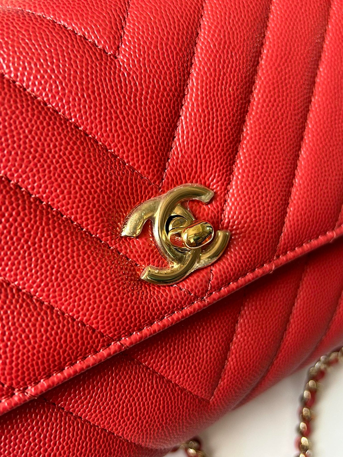 Coco small chevron red ghw