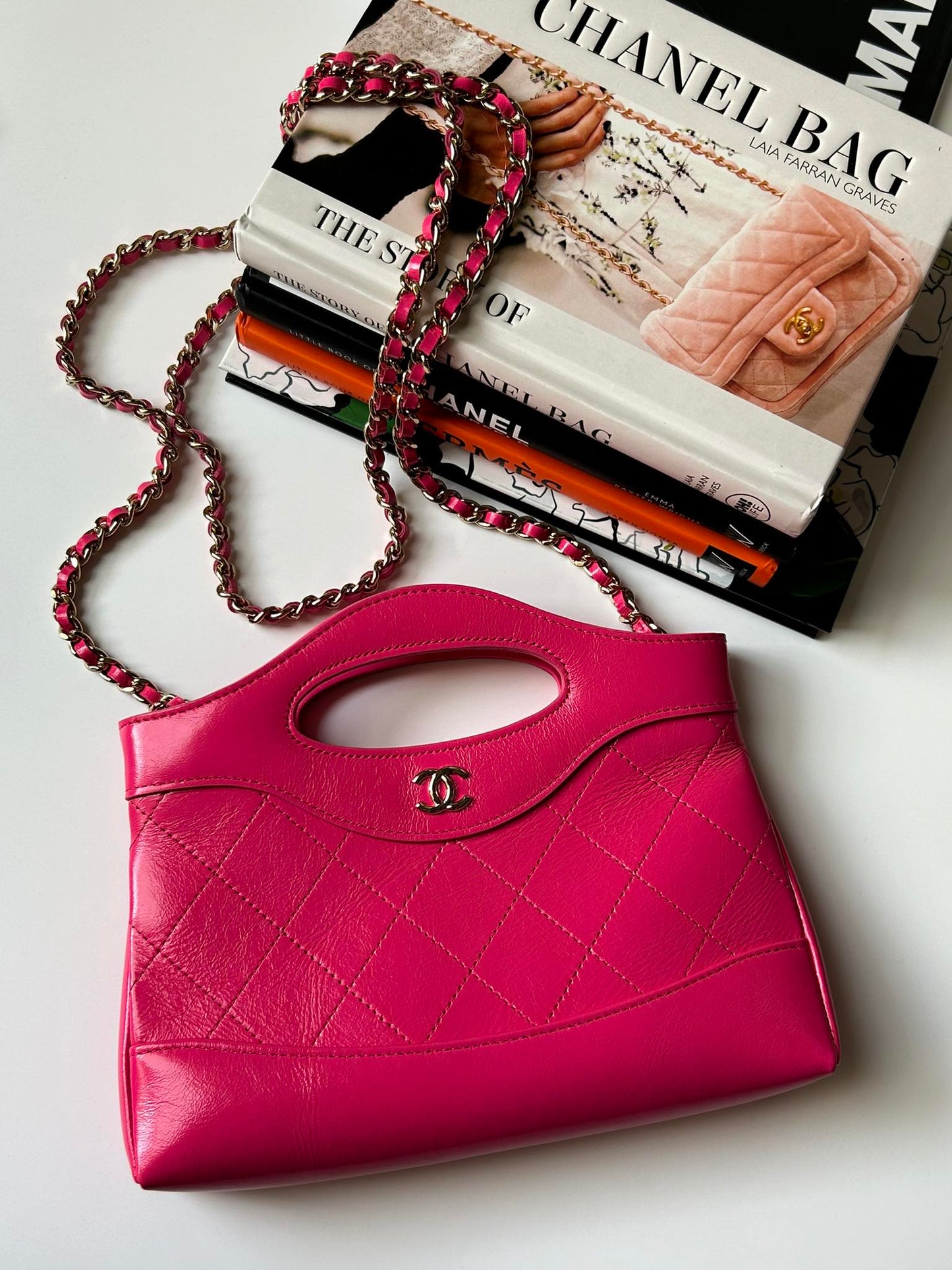 Chanel  Nano 31 Pink  Ghw micro TLPN6118 micro brand new