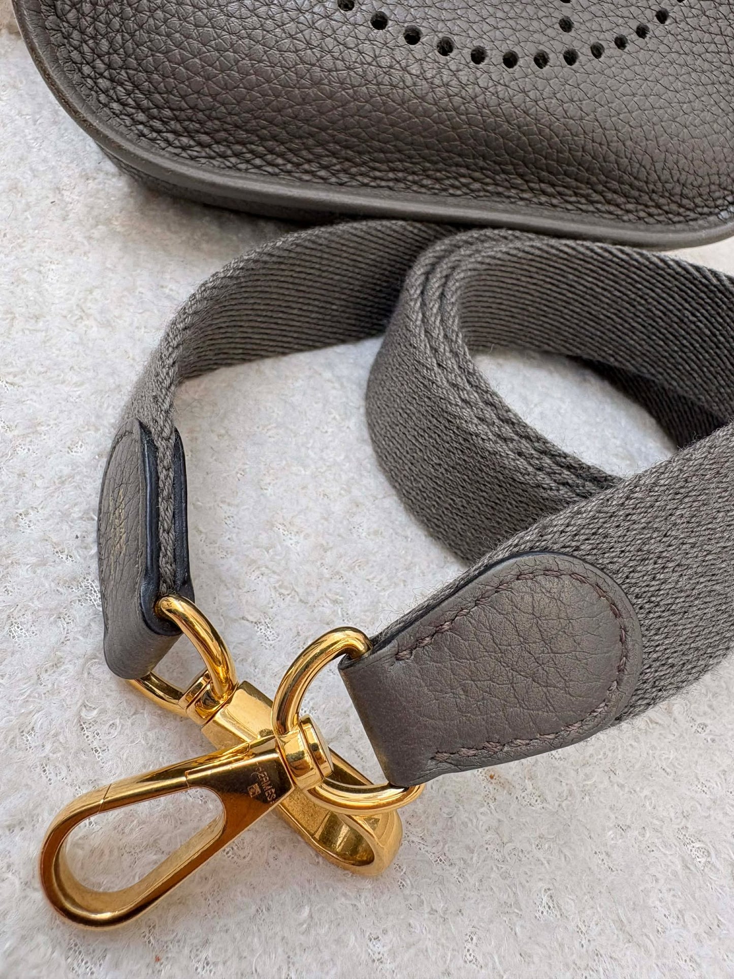Hermes Tpm gray ghw strap stamp D DS 001 ZP Rank A