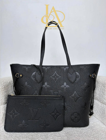 Louis Vuitton neverfull black impriente mm micro Rank A