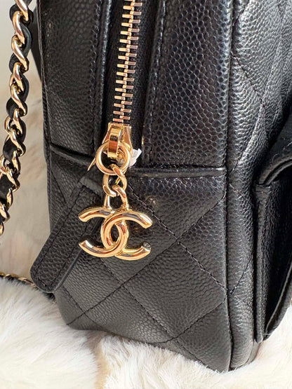 Chanel Mini Backpack Black Caviar Micro T90LAH95