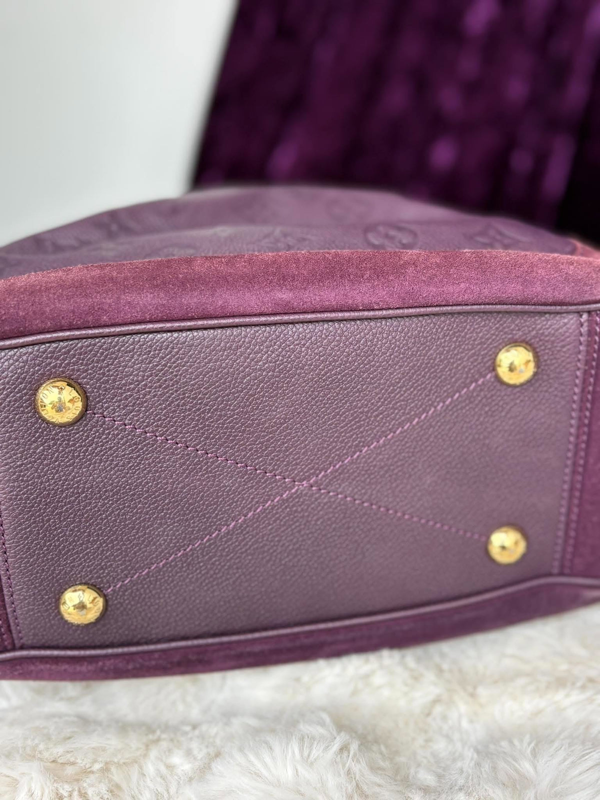 Louis Vuitton Aube Monogram Empreinte Leather Audacieuse Bag micro
