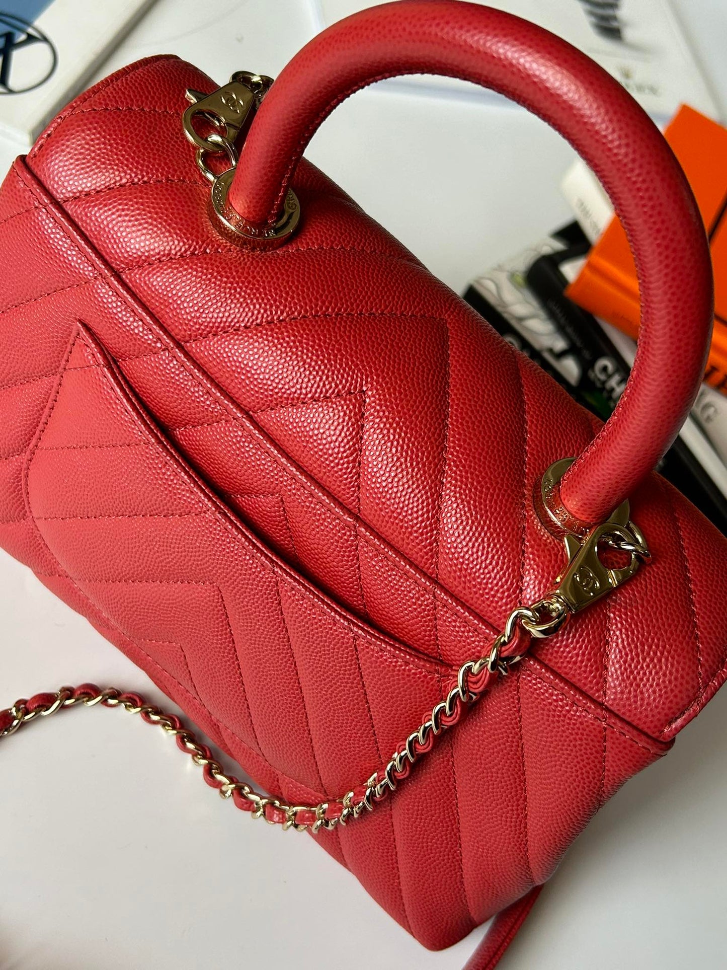 Coco small chevron red ghw