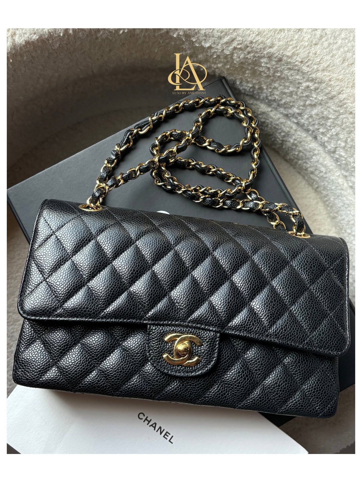 Chanel double flap black ghw micro H9PA0C2J rank A