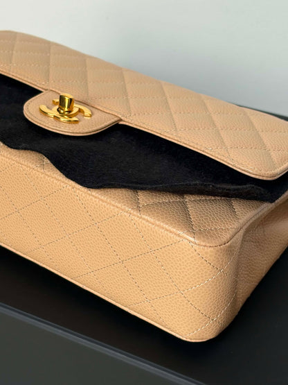 Chanel double flap med beige caviar ghw micro NPLHJ1P0 Rank SA
