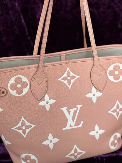 Louis Vuitton Neverfull Pm Impriente Pink Micro Rank A