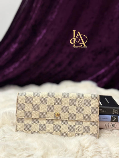 Louis Vuitton Sarah long wallet azure no inclusion TH1007