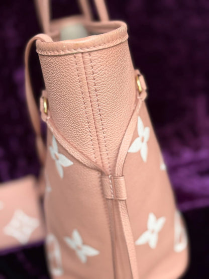 Louis Vuitton Neverfull Pm Impriente Pink Micro Rank A