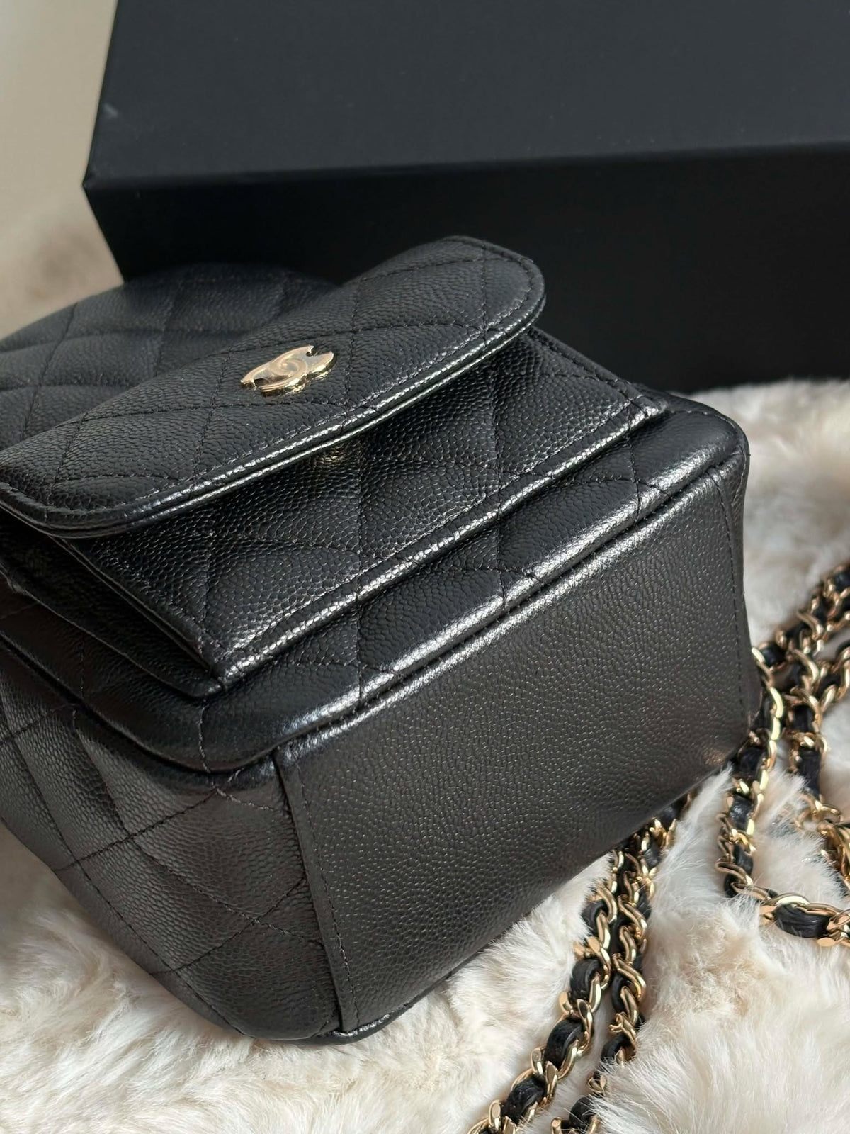 Chanel Mini Backpack Black Caviar Micro T90LAH95