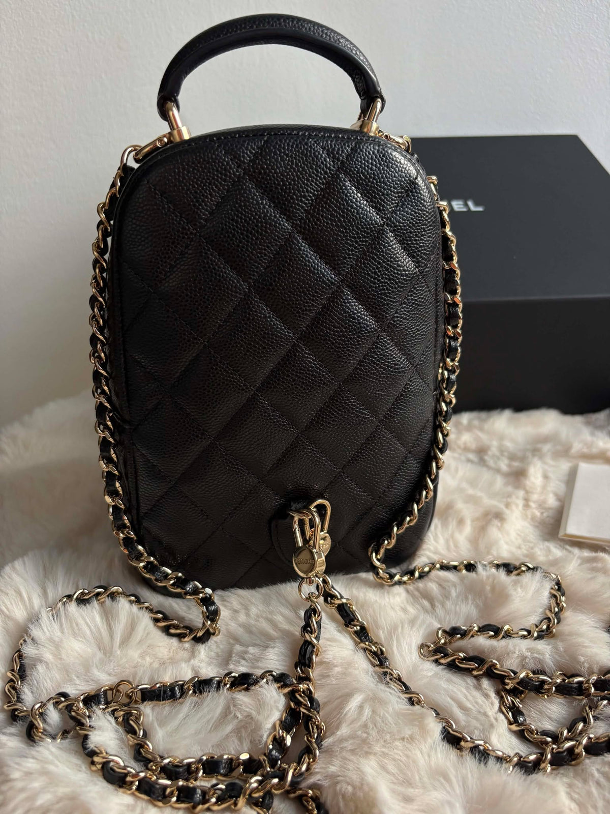 Chanel Mini Backpack Black Caviar Micro T90LAH95