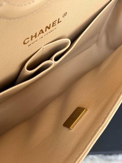 Chanel Medium DF In Beige Claire Caviar Leather GHW Microchip
