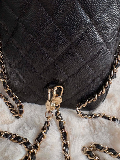 Chanel Mini Backpack Black Caviar Micro T90LAH95