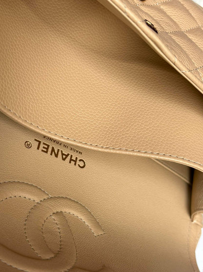 Chanel Medium DF In Beige Claire Caviar Leather GHW Microchip