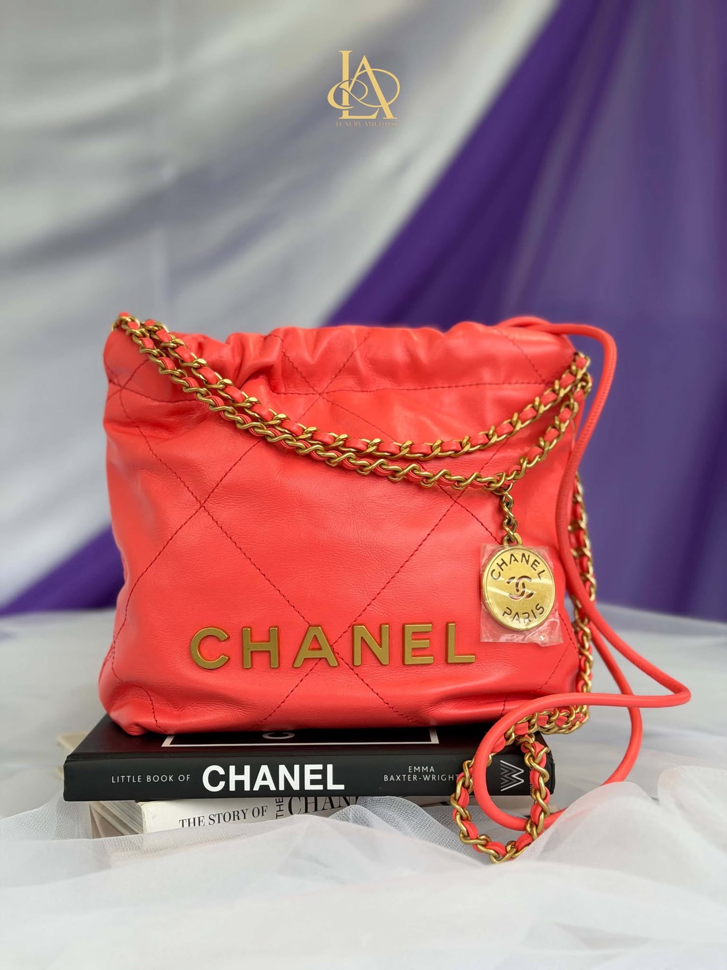 Chanel 23P hobo red calfskin sling bag