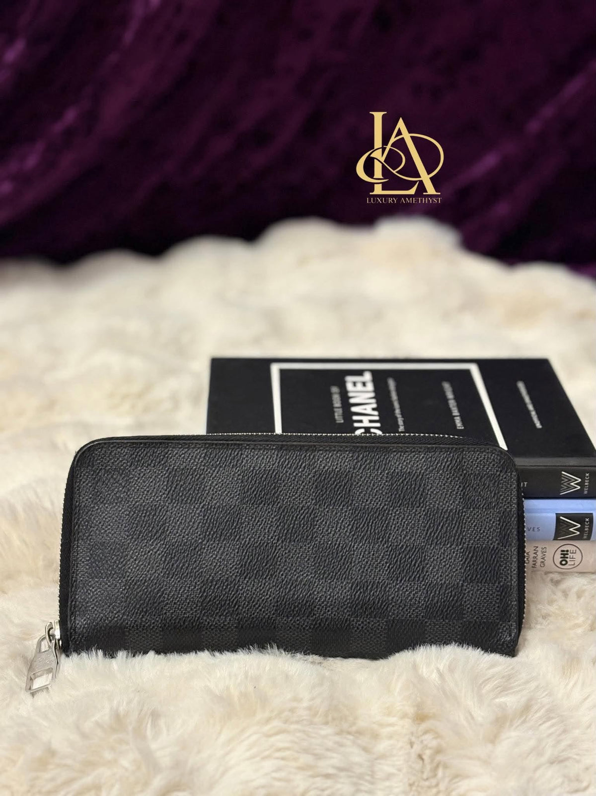 Louis Vuitton Damier Graphite Zippy Wallet LA2196 rank AB