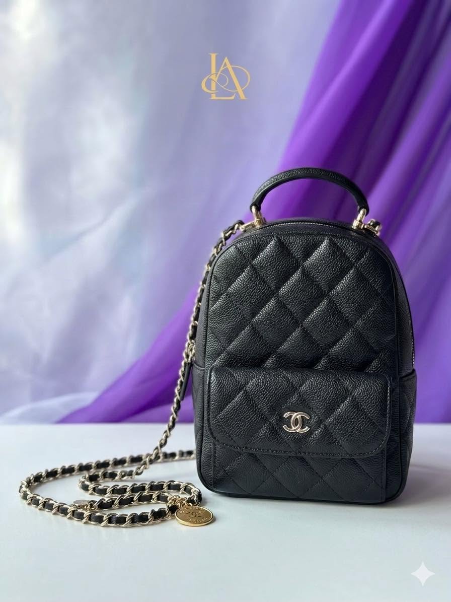 Chanel Mini Backpack Black Caviar Micro T90LAH95