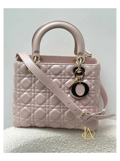 Lady dior medium iridescent pink 18-BO-1126