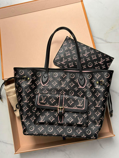 Louis Vuitton neverful black limited edition micro