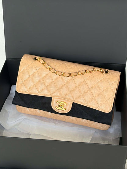 Chanel double flap med beige caviar ghw micro NPLHJ1P0 Rank SA