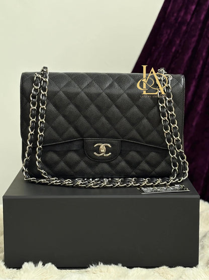 Chanel Jumbo Flap Black Caviar Shw Series 21624403