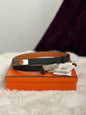 Hermes Kelly belt black phw stamp G UY 240 TM Brandnew