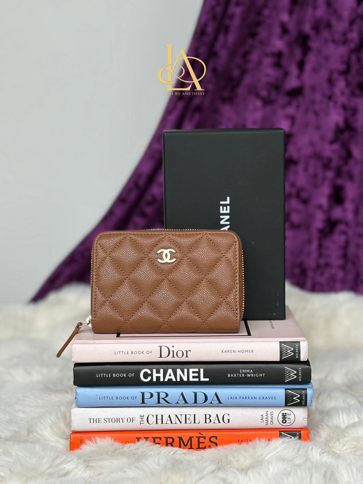 Chanel Compact zippy medsize chw caviar caramel G32AL85L