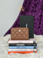Chanel Compact zippy medsize chw caviar caramel G32AL85L