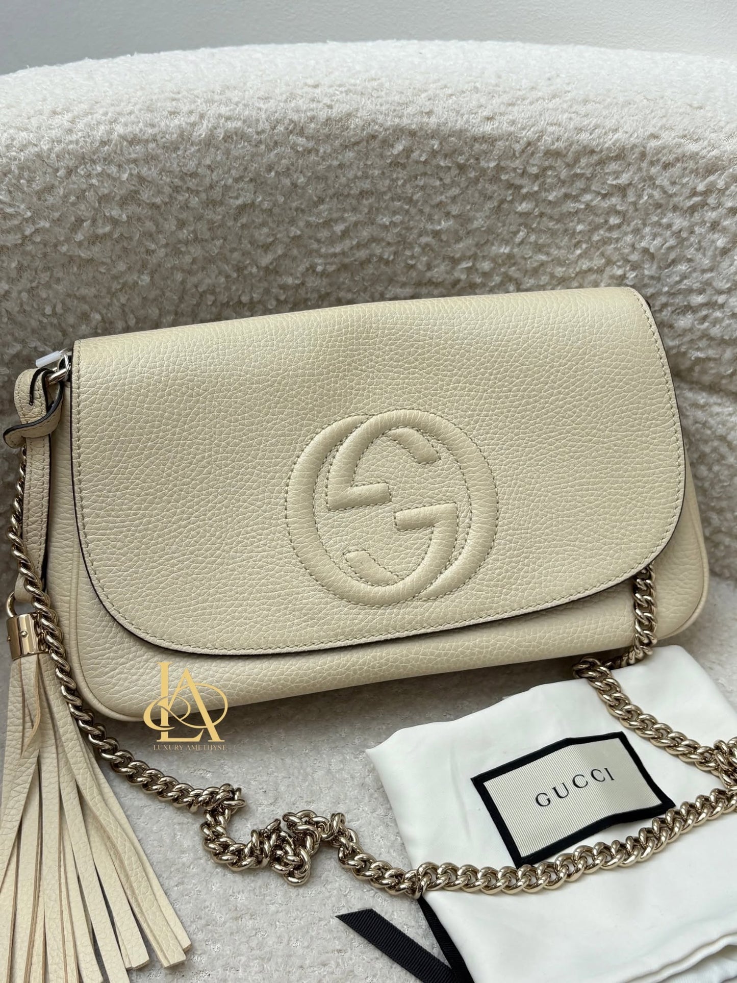 Gucci Soho sling bag white with Brandnew&nbsp;