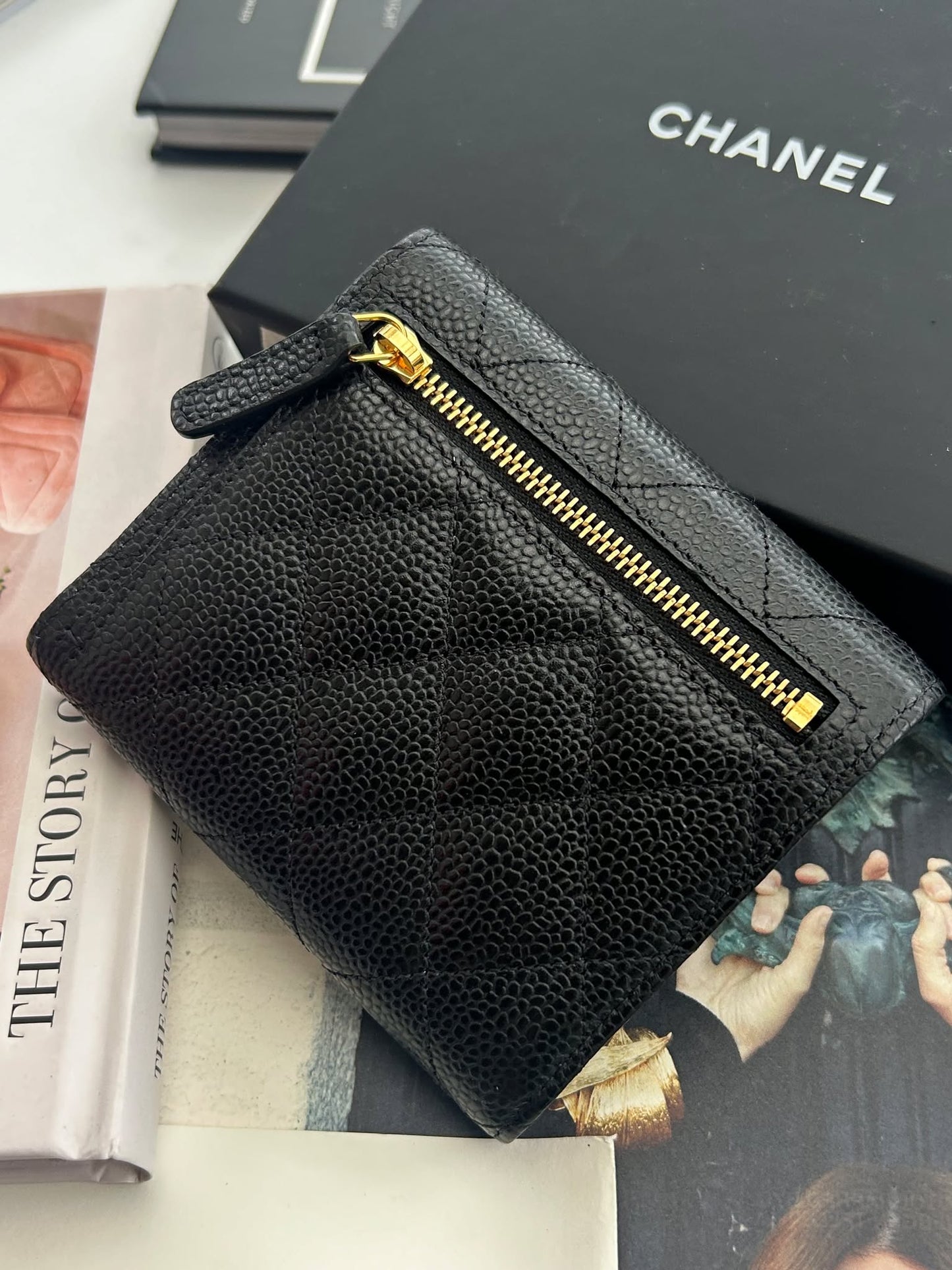 Chanel Trifold&nbsp;small ghw wallet caviar K8GNG1N9 brand new