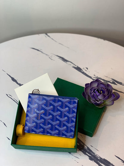 Goyard Bifold Wallet Mens Blue VAR 020236