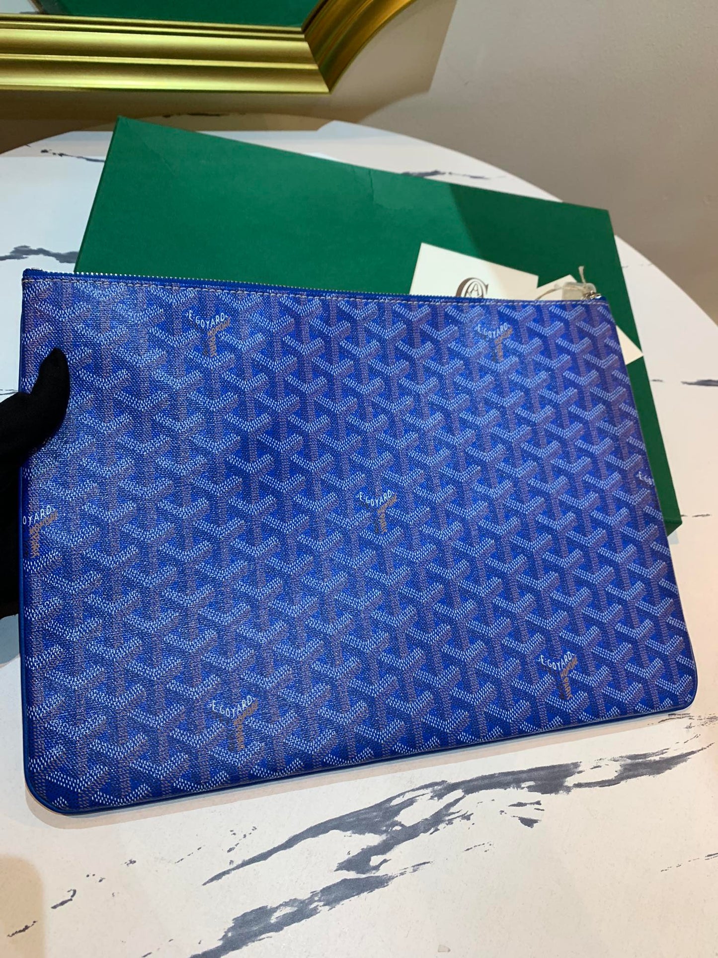 Goyard large pouch&nbsp;blue LME 020222 Brandnew
