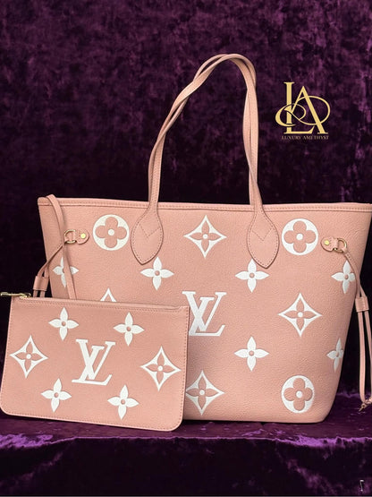 Louis Vuitton Neverfull Pm Impriente Pink Micro Rank A