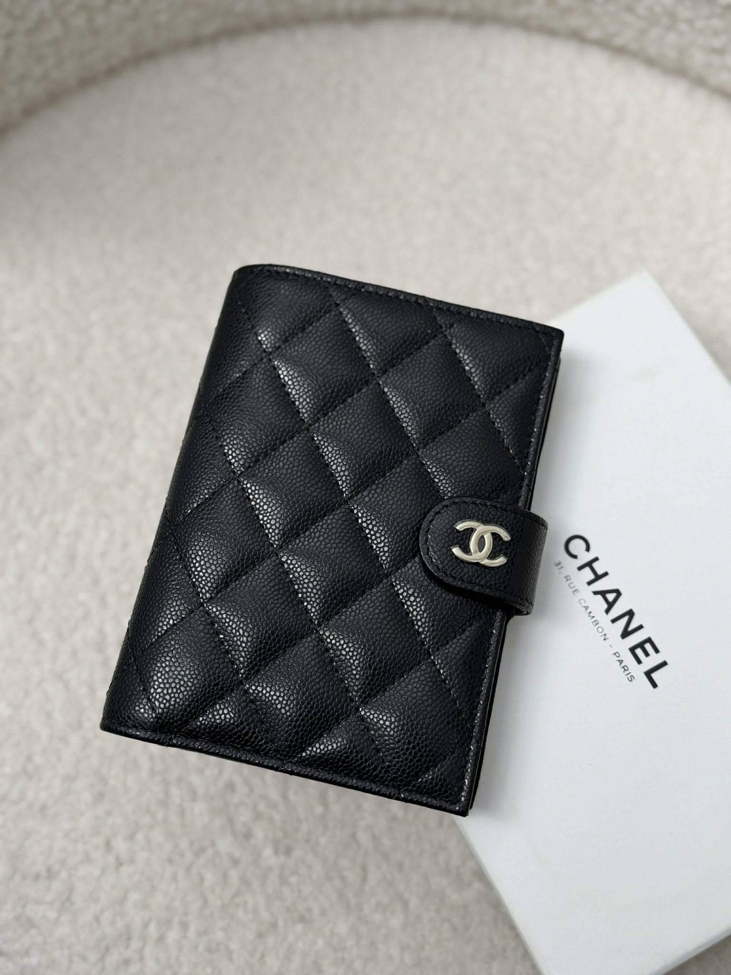 Chanel Passport holder black caviar brand GHW new&nbsp; micro EG4NGCL6
