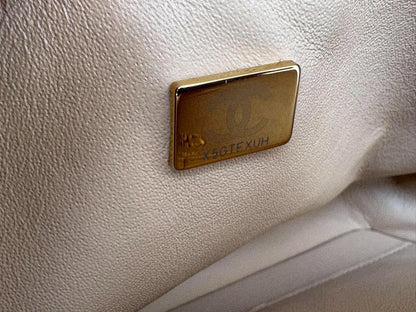 Chanel Medium DF In Beige Claire Caviar Leather GHW Microchip
