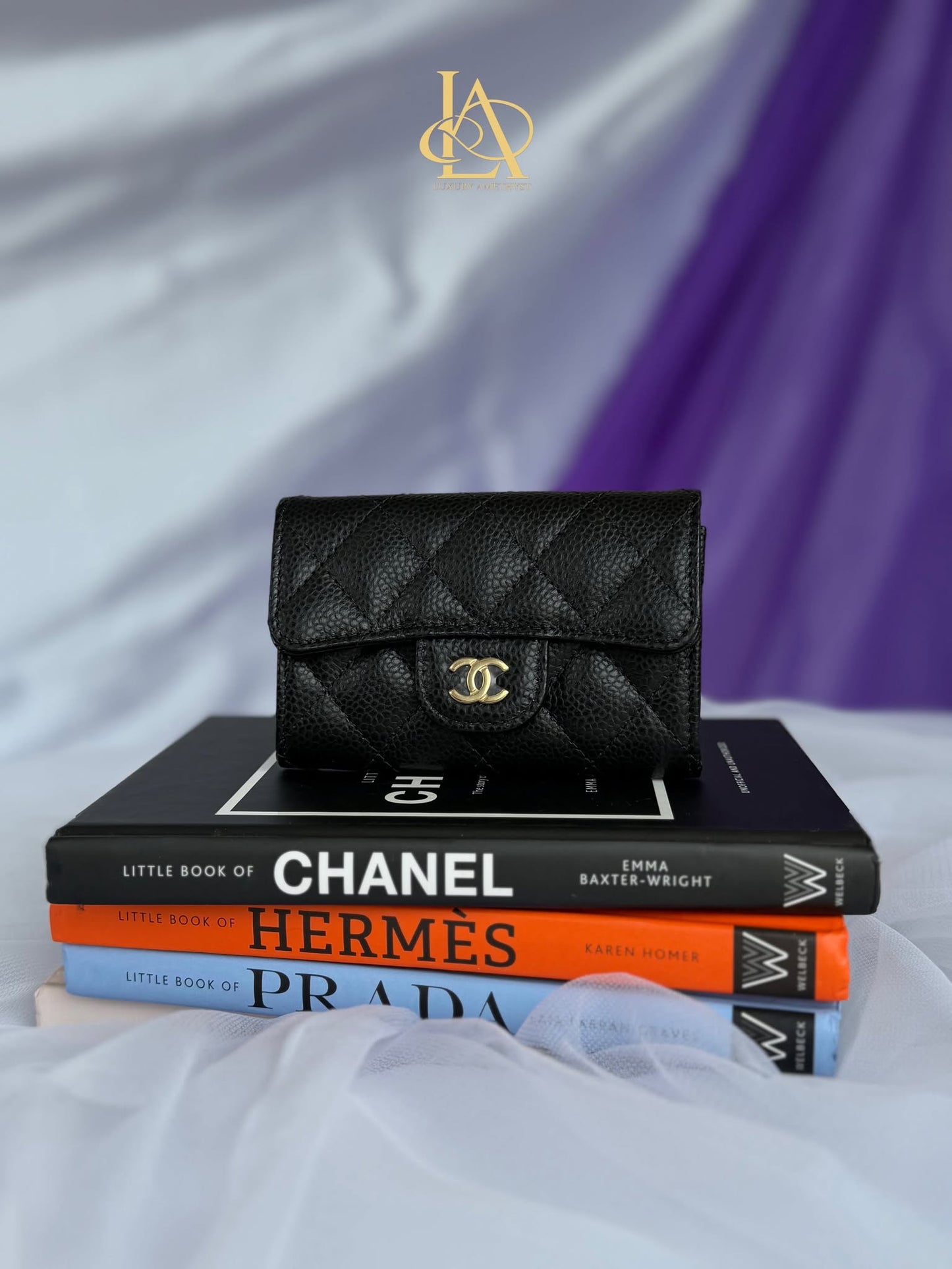 Chanel Card holder flap black caviar ghw brand new micro NNUNKKU6